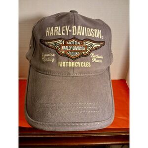 HARLEY DAVIDSON Gray Flex Band Cap Size L/Xl Embroidered